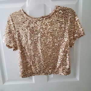 Top sequin champagne